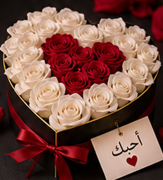 صورة احبك على شكل باقه وردة