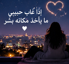 اذا غاب حبيبي ما ياخذ مكانه بشر 