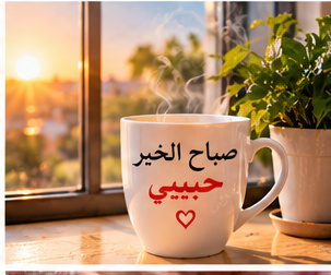 صباح الخير مع ورد وقهوة