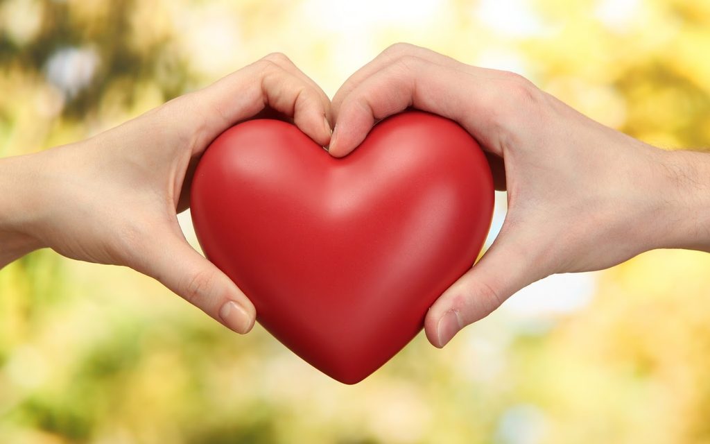 صورة وخلفيه صورة قلب بين اليدين
