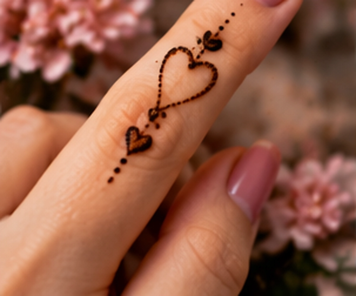أفكار حناء بسيطة على الإصبع