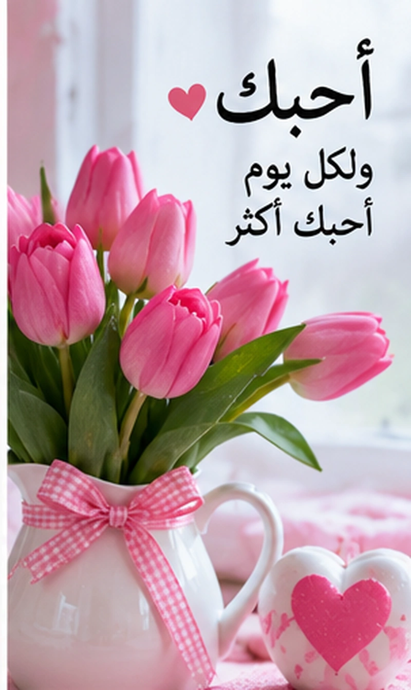 صورة ورد وردي رومانسي جميل