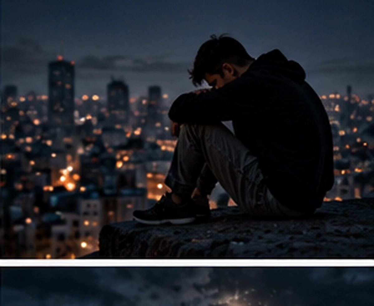 خلفيات شباب حزينة في الليل