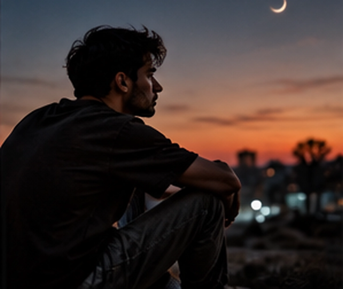 صور شباب حزينة وهادئة وقت المساء