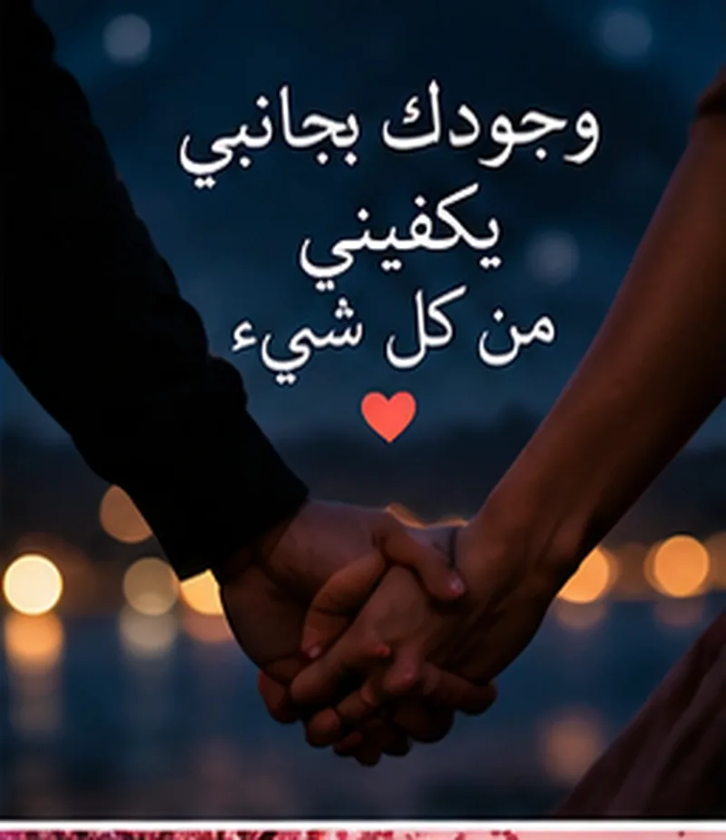 صورة رومانسية مكتوب عليها كلام حب جميل