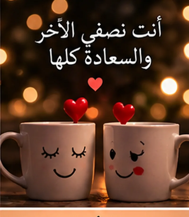 كلمات رومانسية للحبيب مكتوبة على صورة