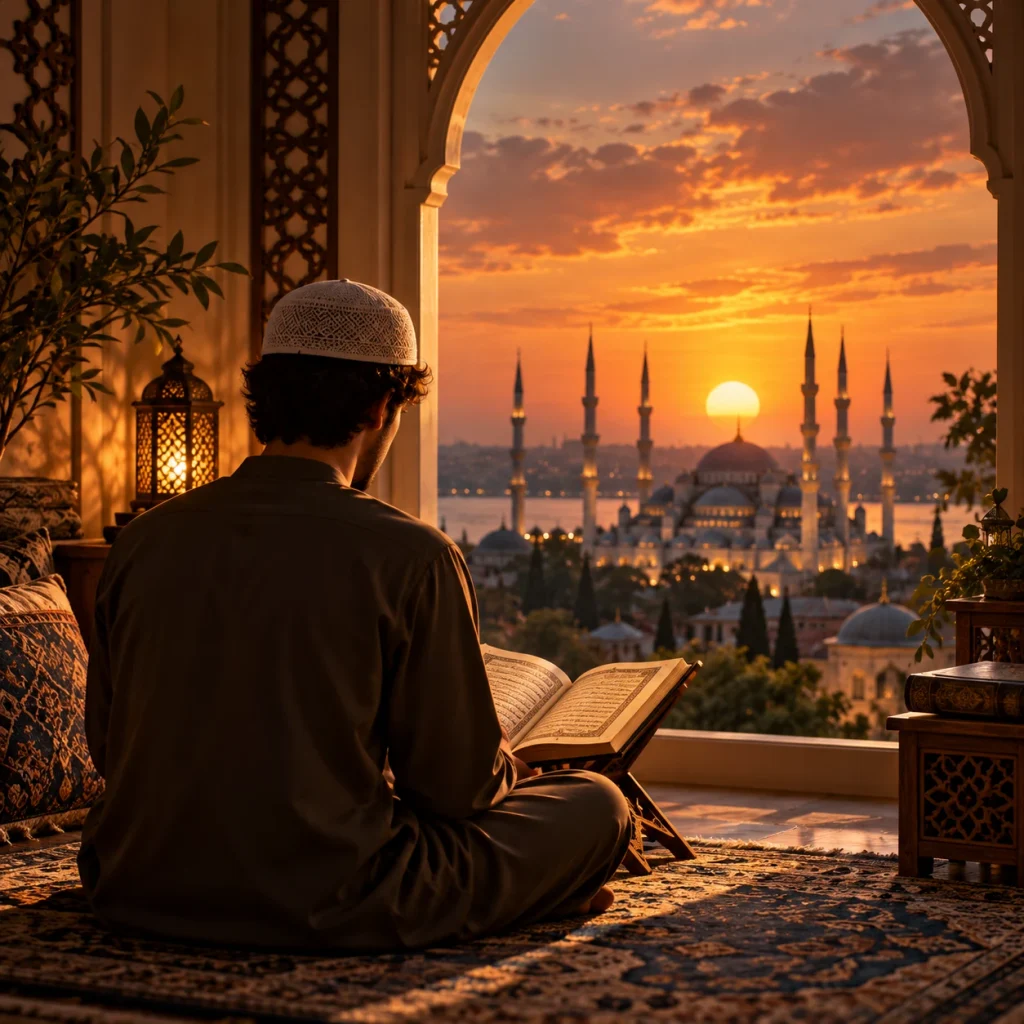 صورة رجل يقرأ القران الكريم