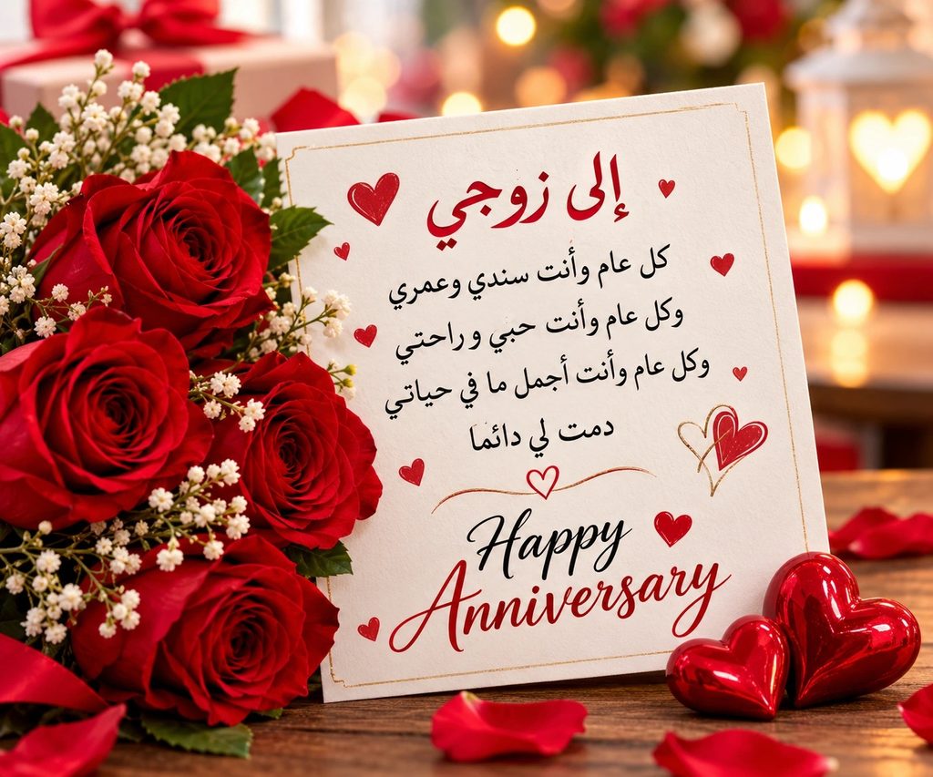 الى زوجي كل عام وانت عمري وحبي وراحتي 